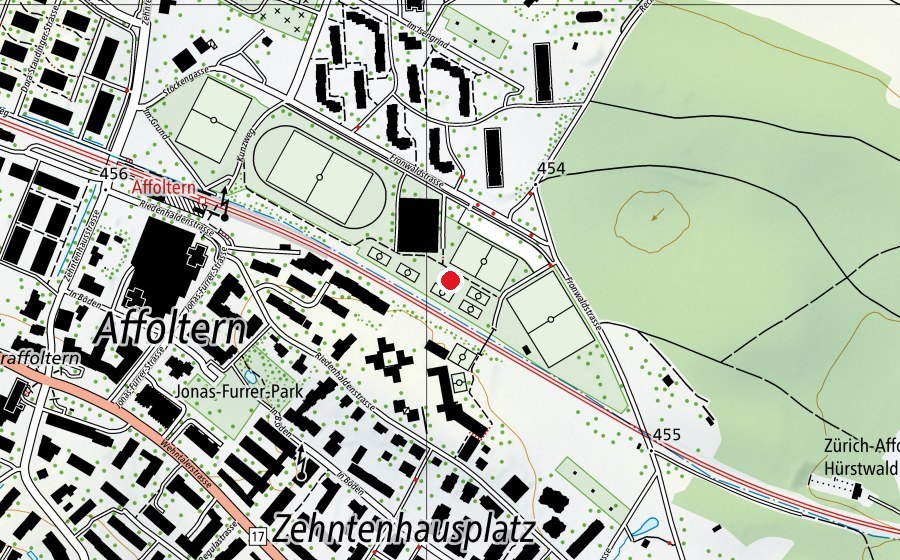 Karte mit dem Standort von Fronwald T3 (Sportplatz)