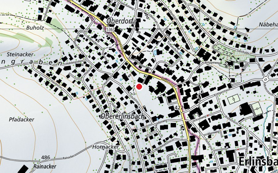Mappa con la posizione di Fussballplatz 1906 (Campo sportivo)