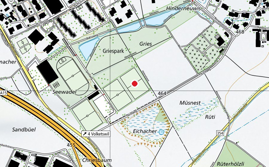 Mappa con la posizione di Fussballplatz B (Gries) (Campo sportivo)