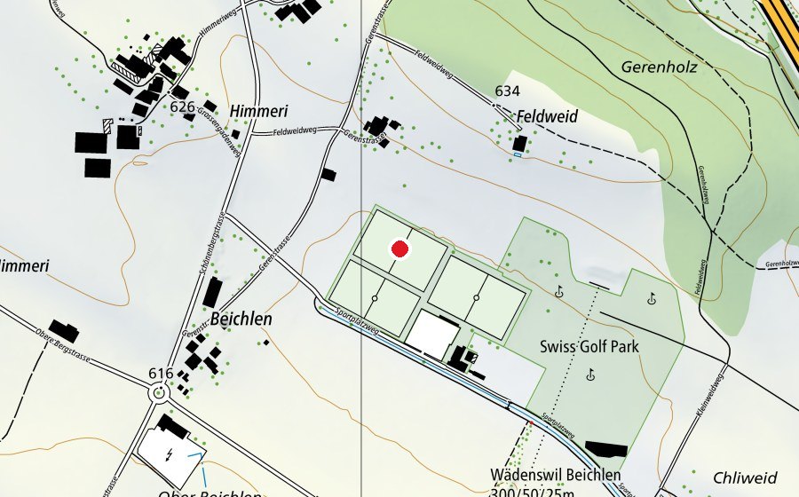 Carte indiquant l’emplacement de Fussballplatz Beicheln (Terrain de sport)
