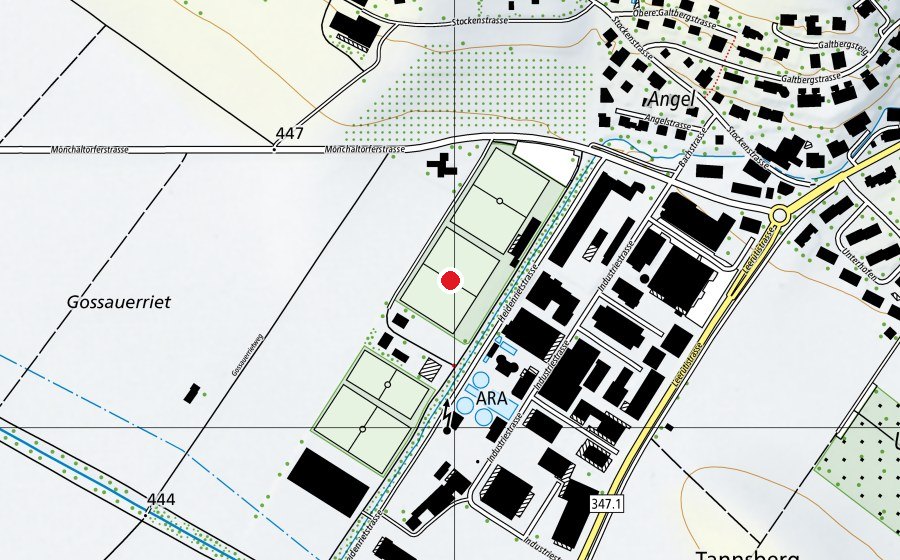 Mappa con la posizione di Fussballplatz FC Gossau (Campo sportivo)