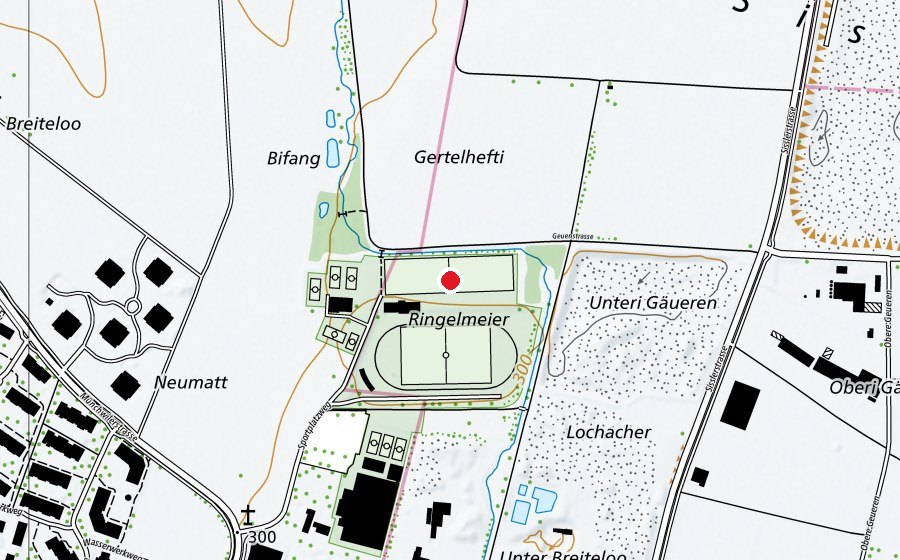 Mappa con la posizione di Fussballplatz FC Stein (Campo sportivo)