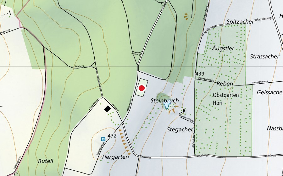 Mappa con la posizione di Fussballplatz Höriberg (Campo sportivo)