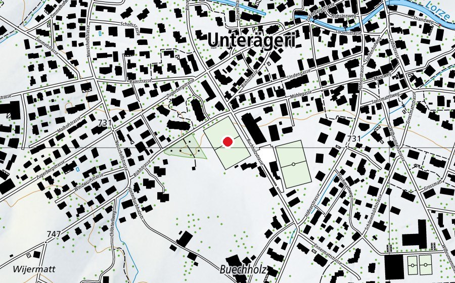 Carte indiquant l’emplacement de Fussballplatz Rankhof (Terrain de sport)