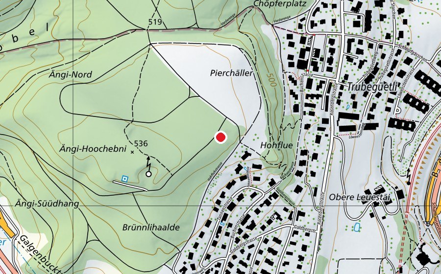 Carte indiquant l’emplacement de Galgenbuck Dirtpark (Terrain de sport)