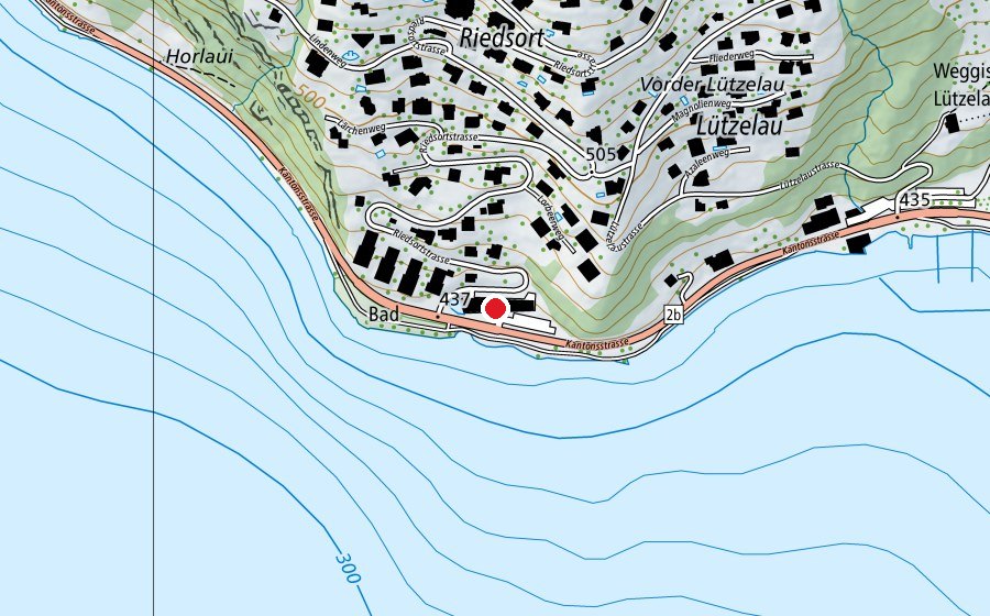 Karte mit dem Standort von Gebiet Riedsort (Sportplatz)