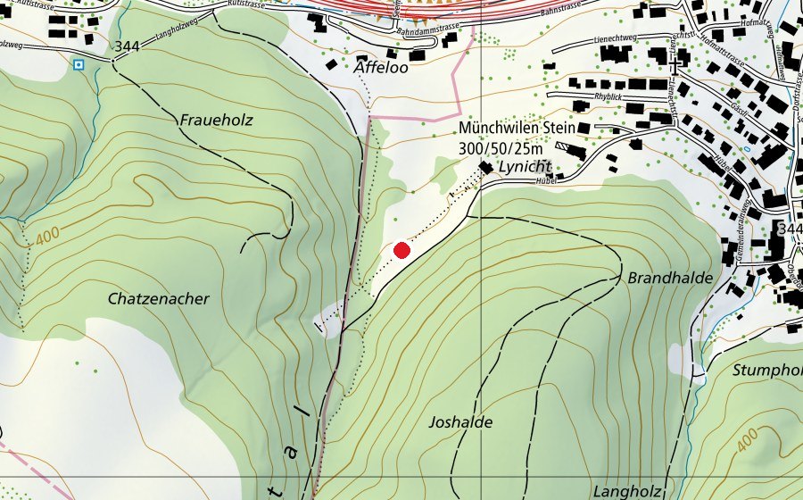 Carte indiquant l’emplacement de Gefahrenzone 1 (Terrain de sport)
