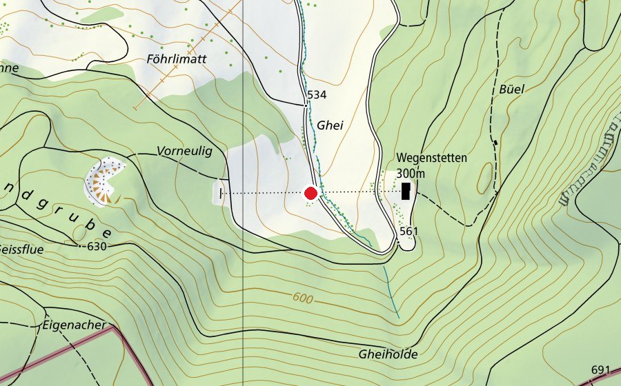 Carte indiquant l’emplacement de Gefahrenzone 1 (Terrain de sport)