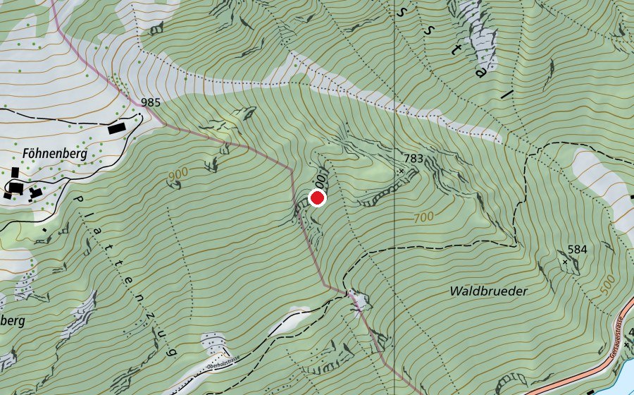 Map showing the location of Geisstal (Sports field)