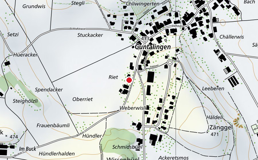 Map showing the location of Gymnastikstudio Gym Baba (Sports field)