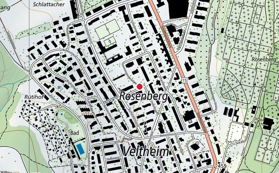 Karte mit dem Standort von Hainbuchenweg (Sportplatz)