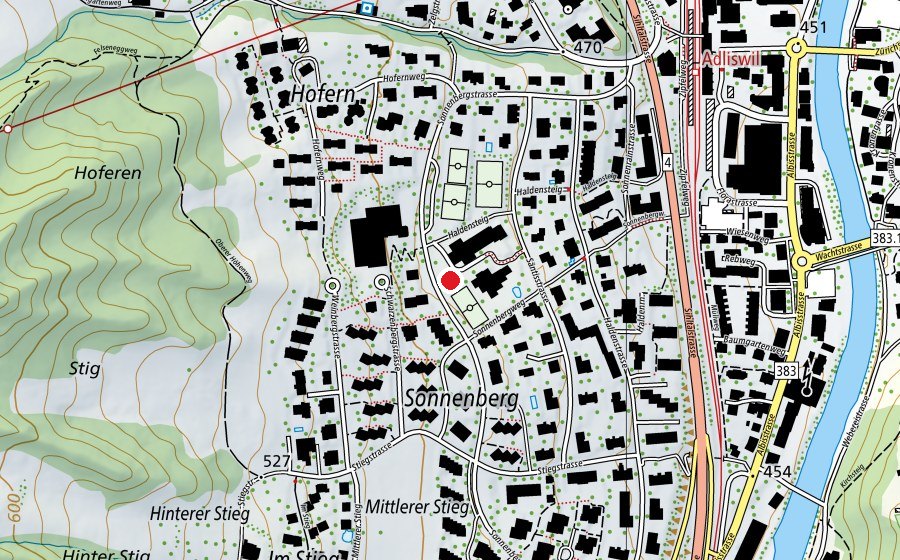Mappa con la posizione di Handballplatz (Campo sportivo)