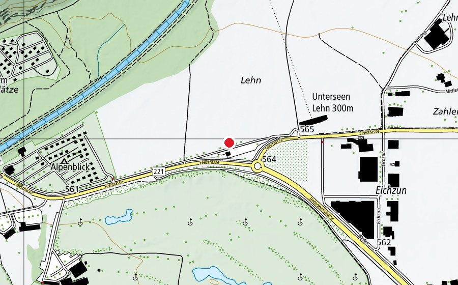 Karte mit dem Standort von Hang Gliding Interlaken (Sportplatz)