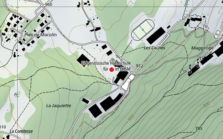 Mappa con la posizione di Hartplatz (Campo sportivo)