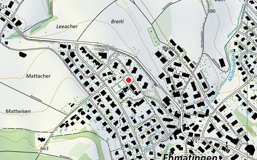 Carte indiquant l’emplacement de Hartplatz (Terrain de sport)