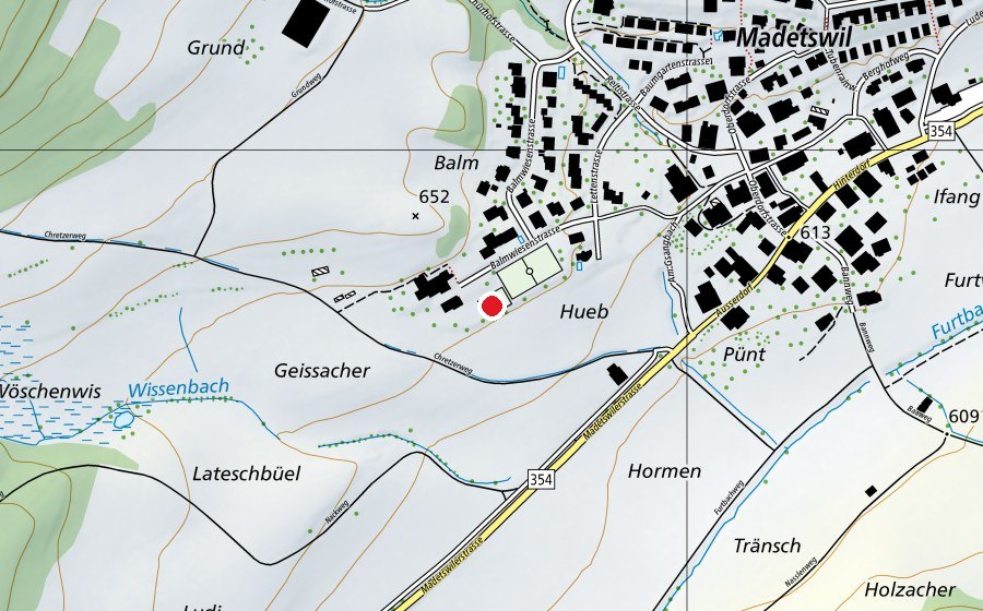 Mappa con la posizione di Hartplatz (Campo sportivo)