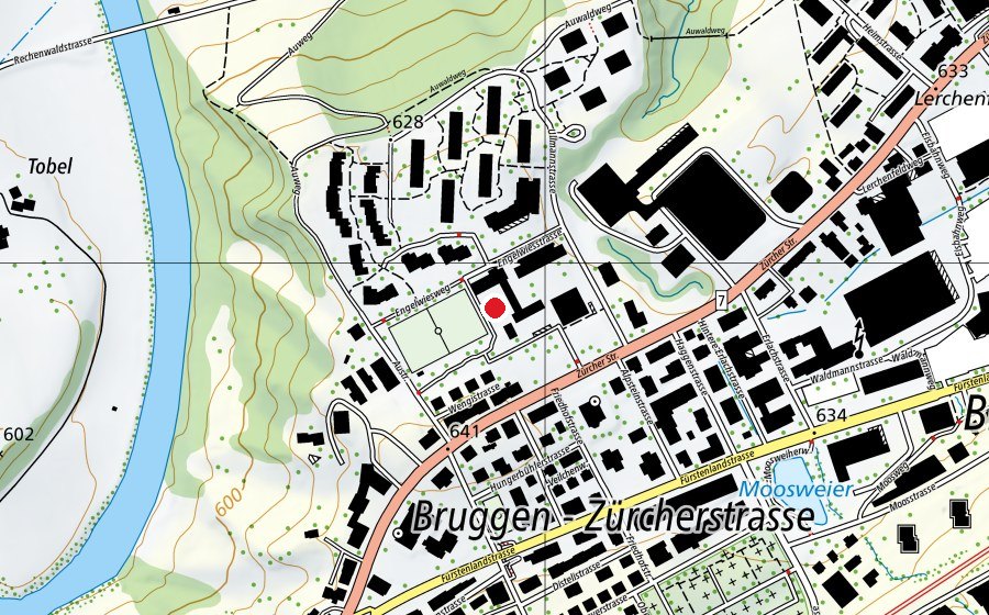 Mappa con la posizione di Hartplatz (Campo sportivo)