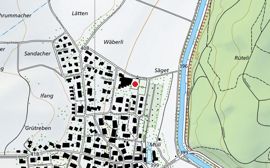 Mappa con la posizione di Hartplatz Wisacher (Campo sportivo)