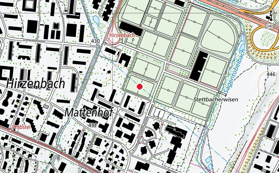 Carte indiquant l’emplacement de Heerenschürli R9 (Terrain de sport)