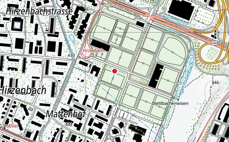 Carte indiquant l’emplacement de Herrenschürli (Terrain de sport)