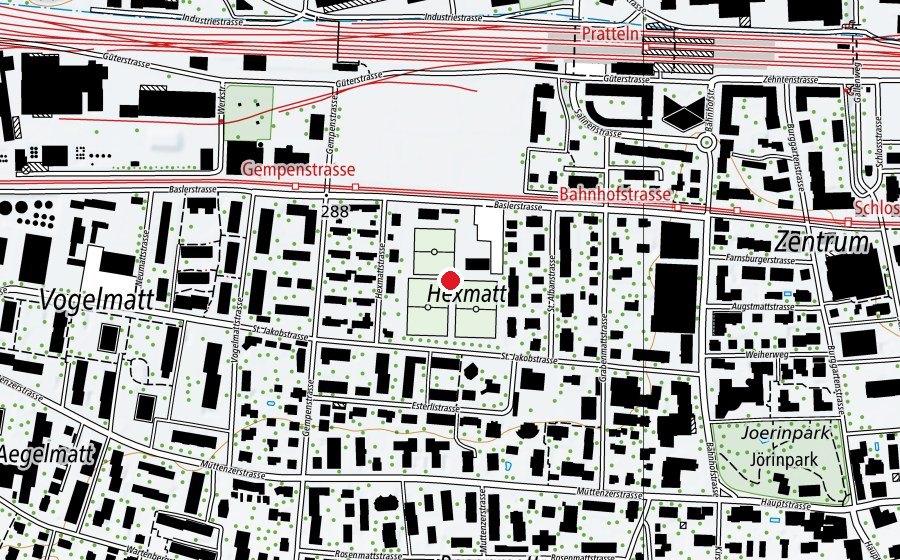 Mappa con la posizione di Hexmatt (Campo sportivo)