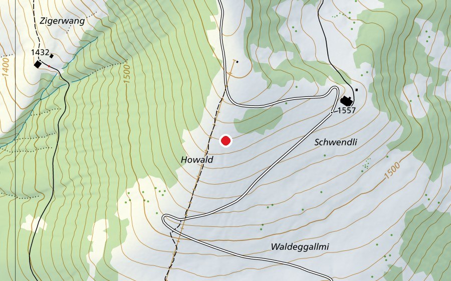 Carte indiquant l’emplacement de Hohwald (Terrain de sport)