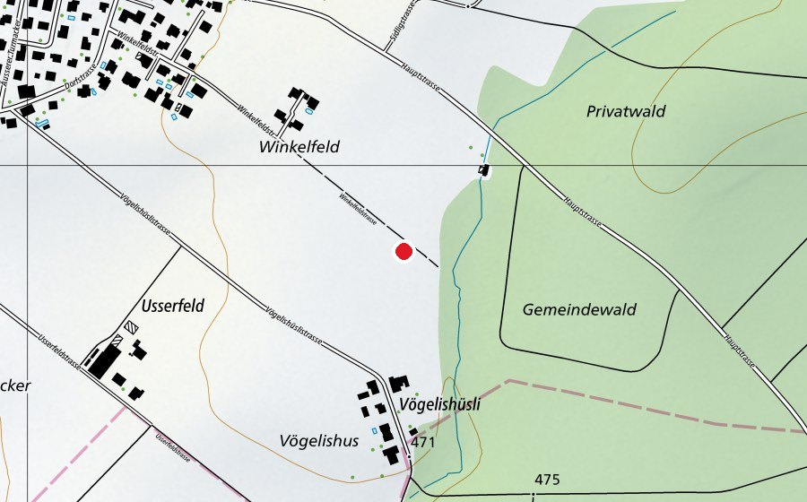 Map showing the location of Hornussergesellschaft Halten (Sports field)