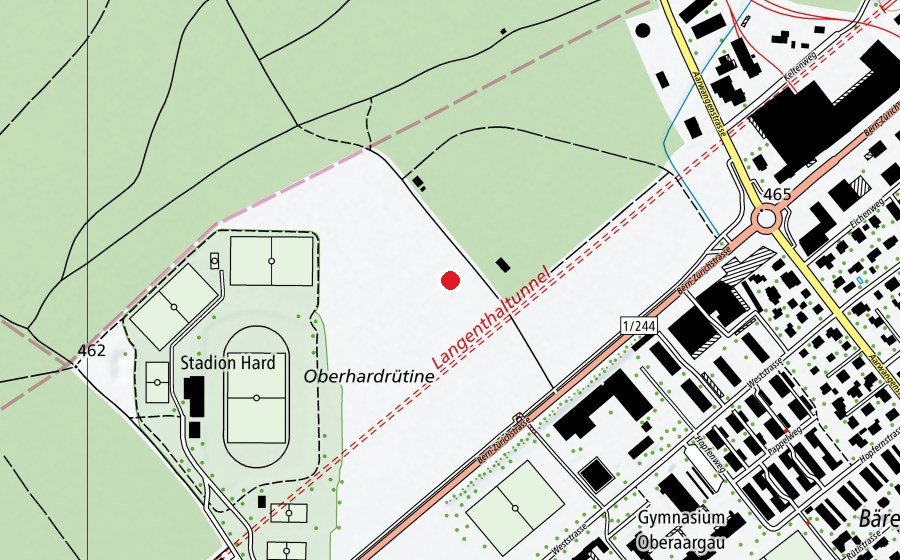Karte mit dem Standort von Hornussergesellschaft Schoren (Sportplatz)