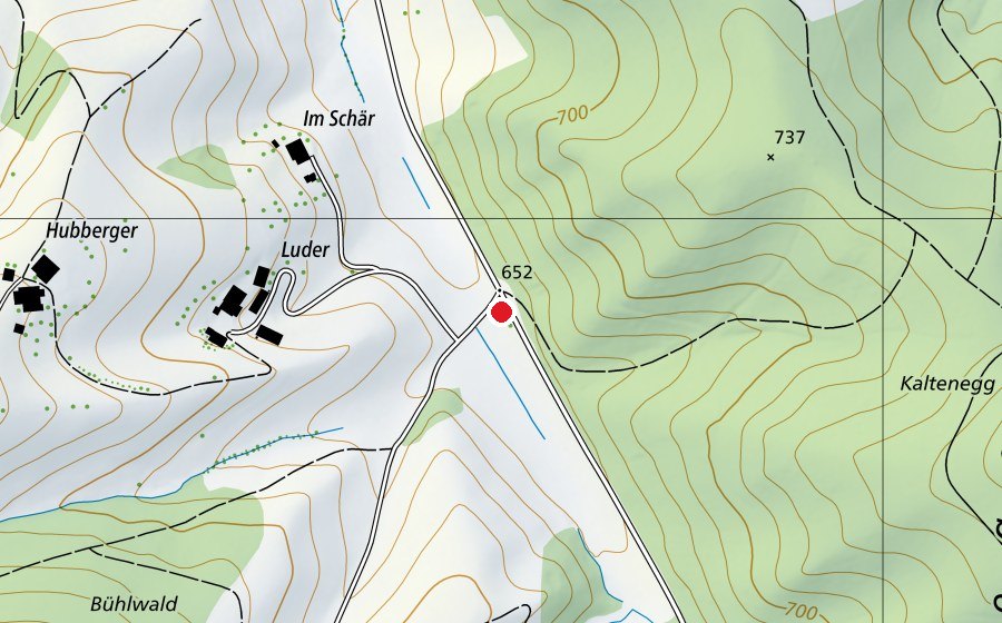 Carte indiquant l’emplacement de Hornusserplatz Rohrbachgraben (Terrain de sport)
