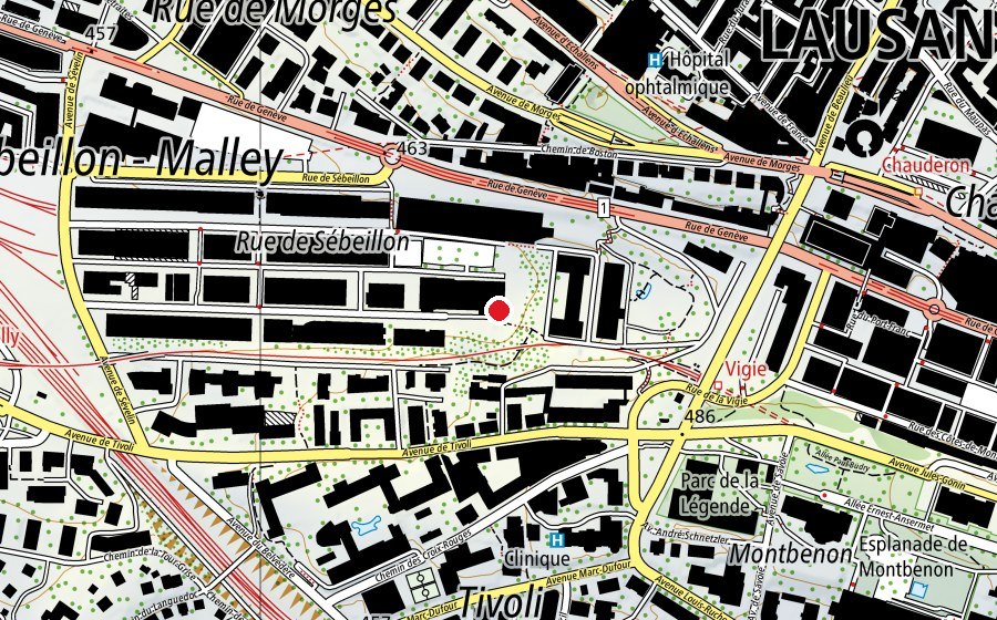 Carte indiquant l’emplacement de HS36 La Fièvre (Terrain de sport)