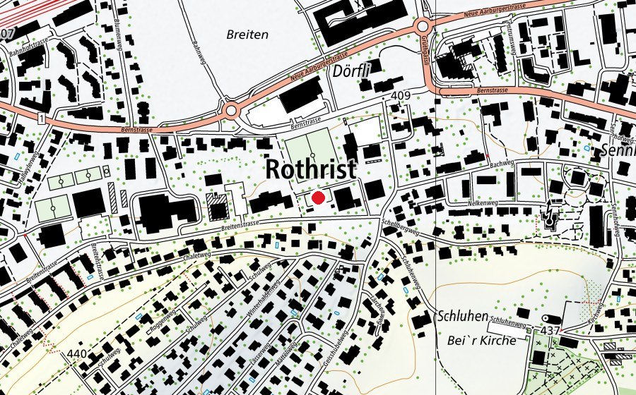 Karte mit dem Standort von Inlinehockeyfeld (Sportplatz)