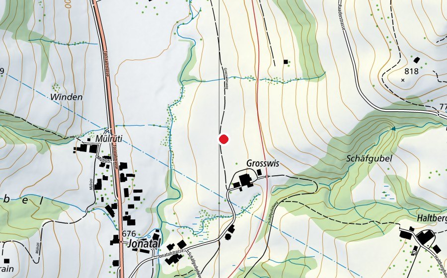 Carte indiquant l’emplacement de Jonatal (Terrain de sport)