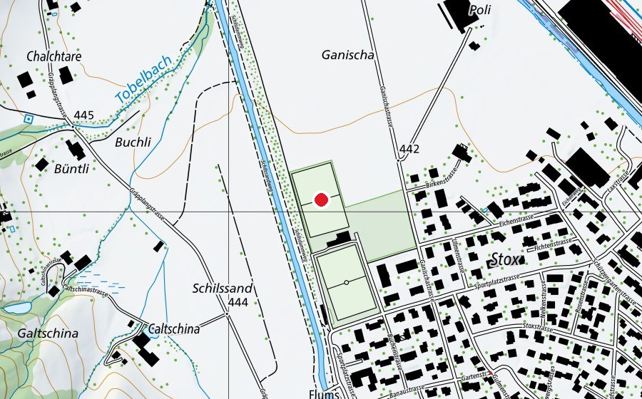 Map showing the location of Juniorenplatz (Sports field)