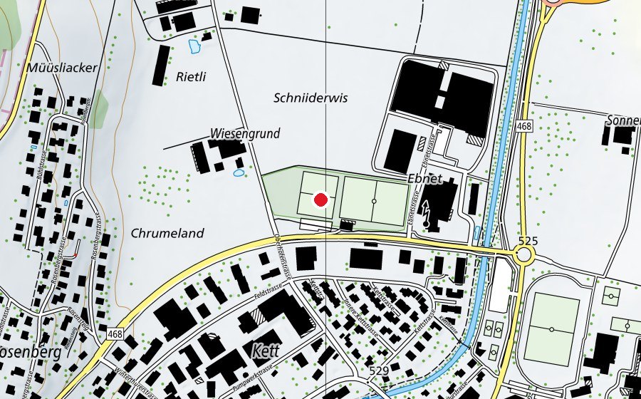 Carte indiquant l’emplacement de Kett (Terrain de sport)