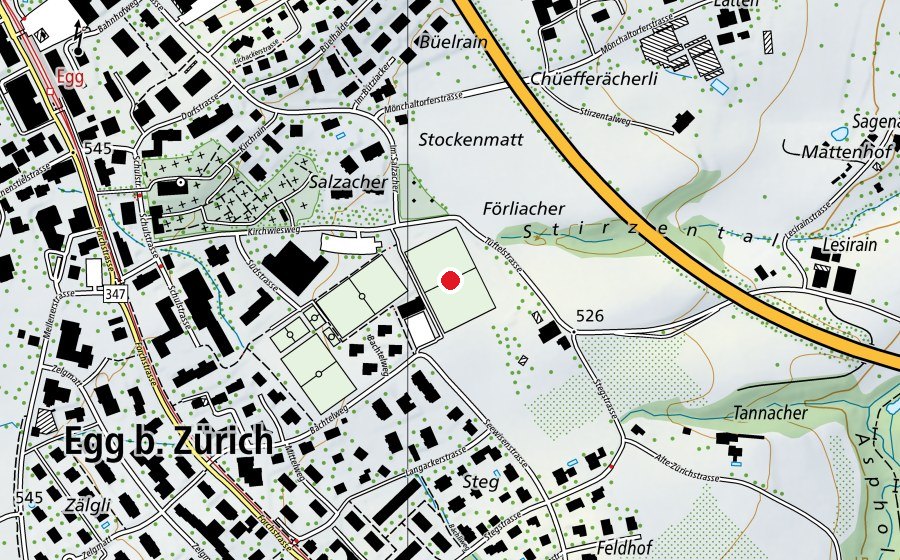 Carte indiquant l’emplacement de Kunstrasen (Terrain de sport)