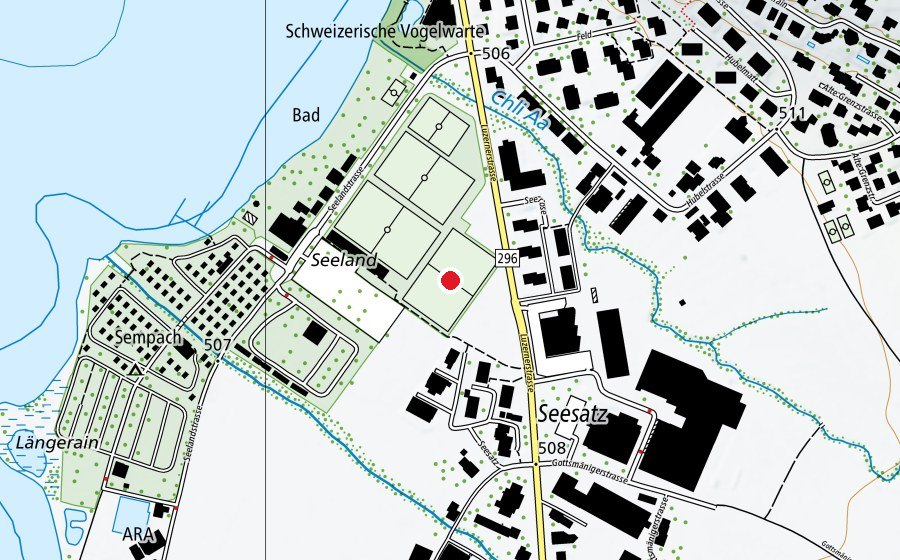 Carte indiquant l’emplacement de Kunstrasen (Terrain de sport)