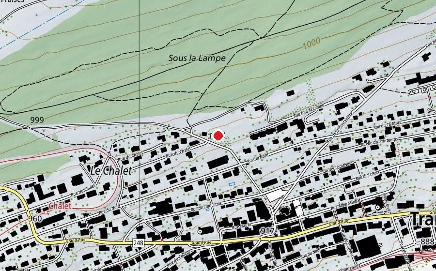 Carte indiquant l’emplacement de La Violette (Terrain de sport)