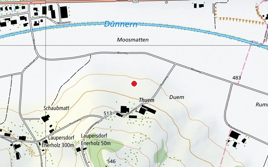 Mappa con la posizione di Landeplatz Schwängimatt (Campo sportivo)