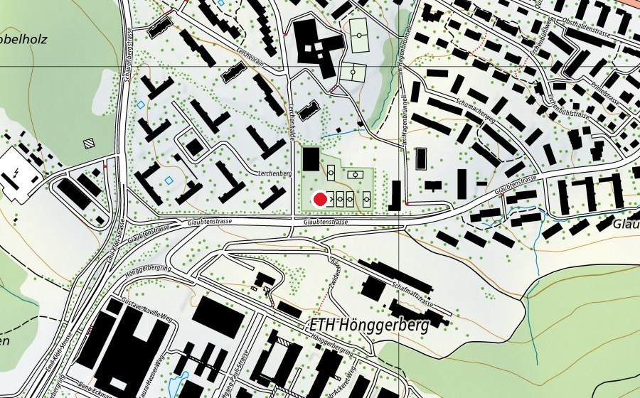 Mappa con la posizione di Lerchenberg T2 (Campo sportivo)