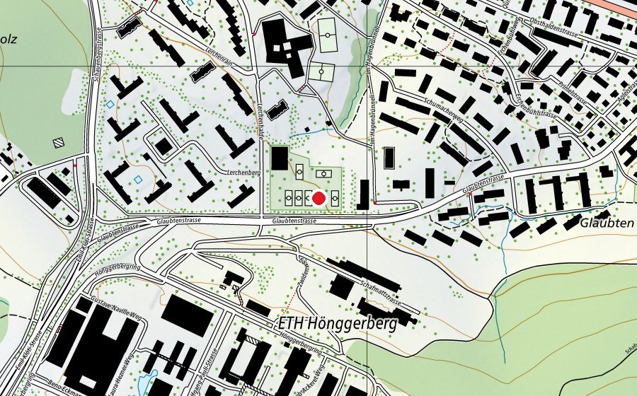 Carte indiquant l’emplacement de Lerchenberg T5 (Terrain de sport)