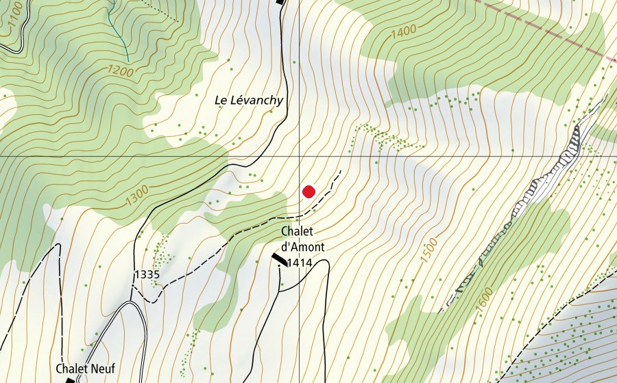Mappa con la posizione di Lévanchy (Campo sportivo)