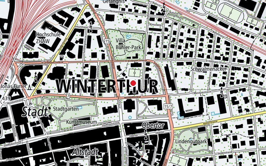 Mappa con la posizione di Lindwiese (Campo sportivo)