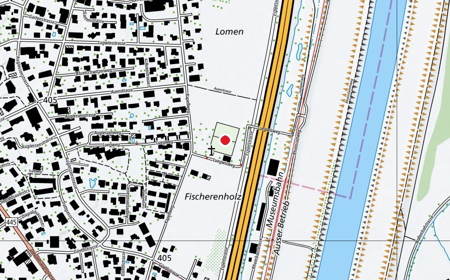 Karte mit dem Standort von Luegwies (Sportplatz)