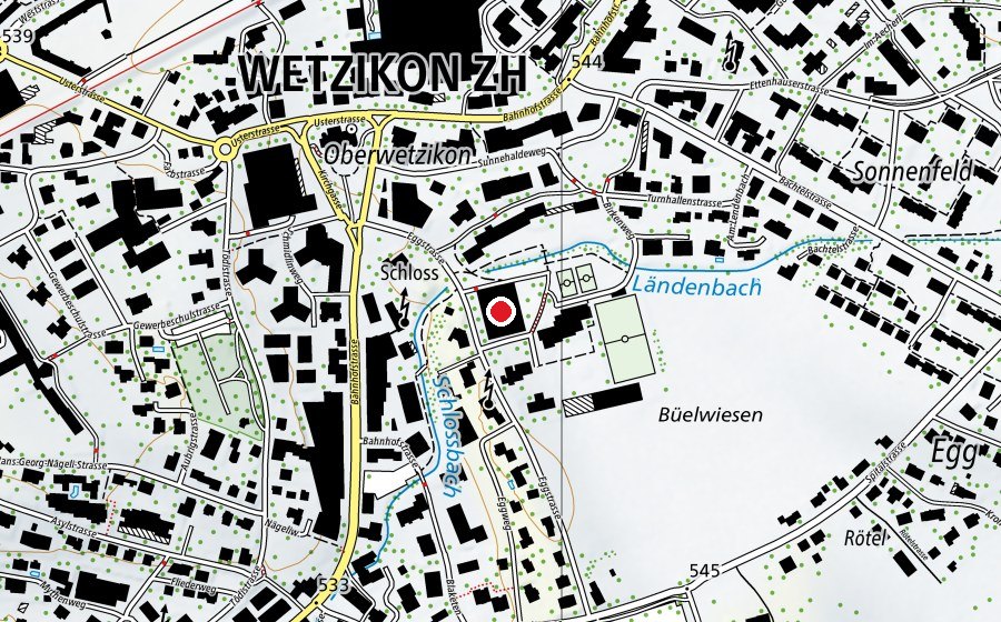 Mappa con la posizione di Mehrzweckturnhalle Zentrum (Campo sportivo)