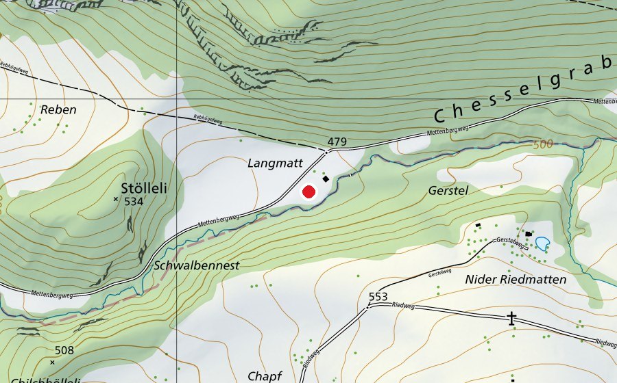 Carte indiquant l’emplacement de Modellfluganlage Schwalbennest (Terrain de sport)