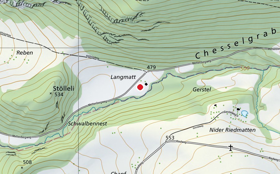 Mappa con la posizione di Modellflugverein Breitenbach (Campo sportivo)