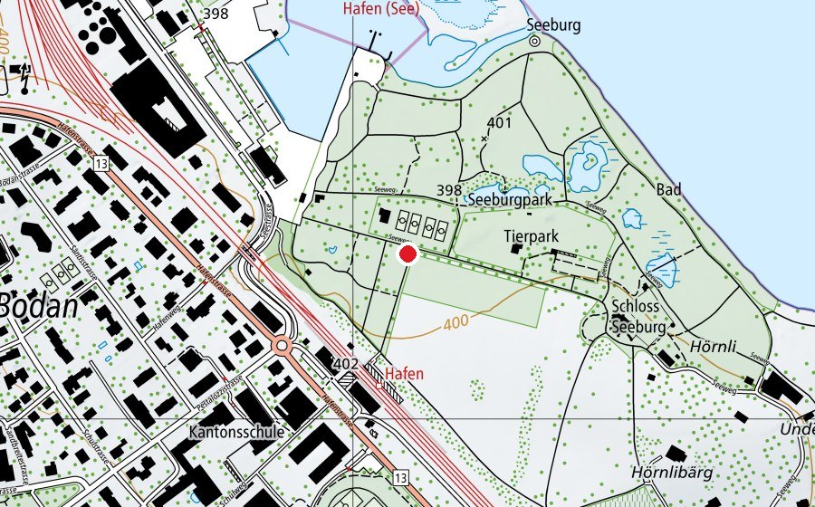 Mappa con la posizione di Mühlenfeld (Campo sportivo)