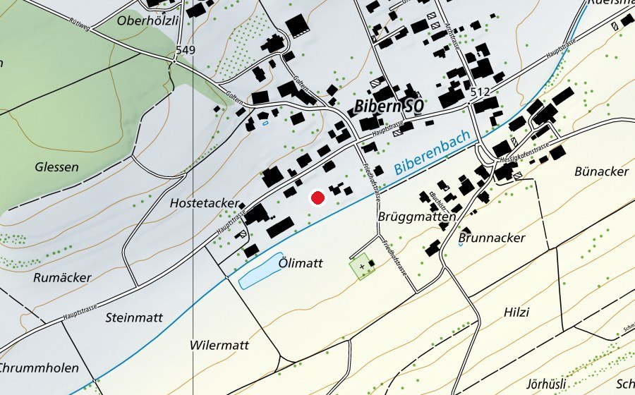 Mappa con la posizione di mul (Campo sportivo)