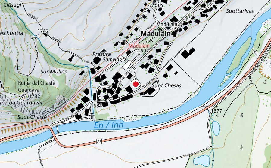 Map showing the location of Öffentlicher Sportplatz & Eisfeld (Sports field)