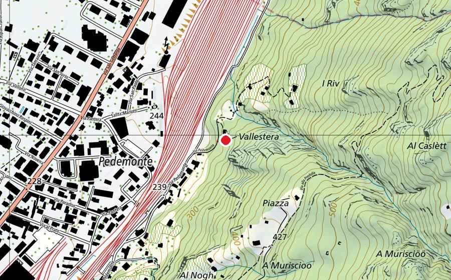 Carte indiquant l’emplacement de Palestra di Roccia San Paolo (Terrain de sport)